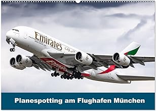 Planespotting am Flughafen München (Wandkalender 2025 DIN A2 quer), CALVENDO Monatskalender: Flugzeuge aufgenommen am Flughafen München