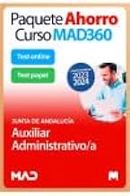 Paquete Ahorro (LIBRERÍA) Curso MAD360 + Libros PAPEL Auxiliar Administrativo/a Junta Andalucía