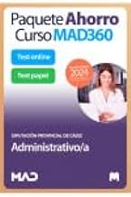 Oposiciones Administrativo/a de la Diputación Provincial de Cádiz. Paquete Ahorro de Libros y Curso MAD360