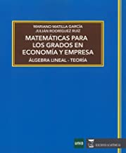 MATEMÁTICAS PARA LOS GRADOS EN ECONOMÍA Y EMPRESA ÁLGEBRA LINEAL TEORÍA